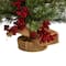 3ft. Pre-Lit Pine Artificial Christmas Tree with Berries and Burlap Base, Warm White Lights